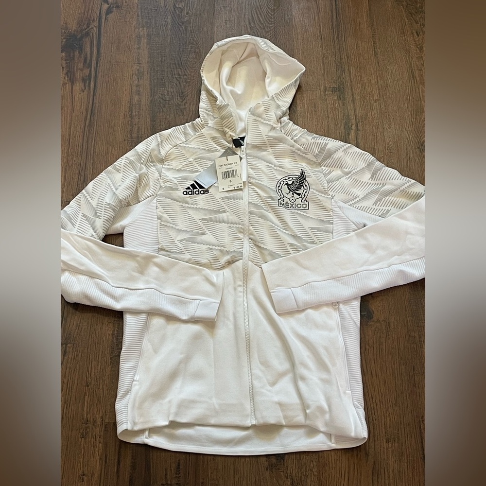 Adidas Mexico Game Day Full Zip Travel Hoodie ‘White’ (size mens S)